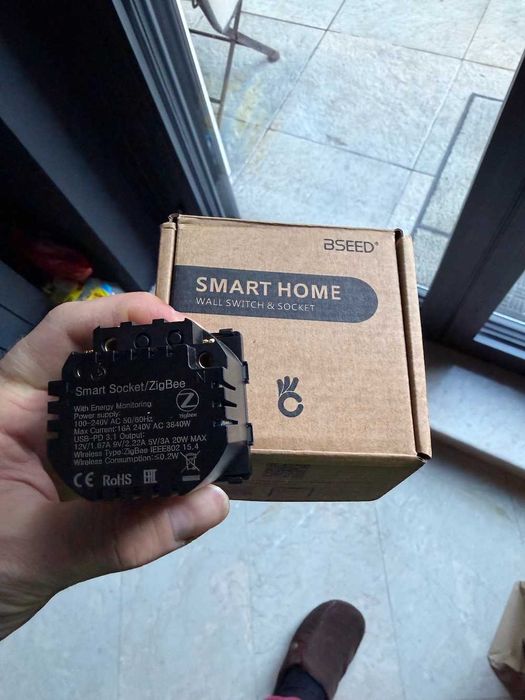 2бр Zigbee 3.0 Смарт контакти BSEED 20W USB-C & USB 2.0