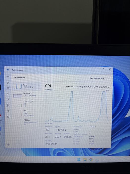 Vand laptop i5