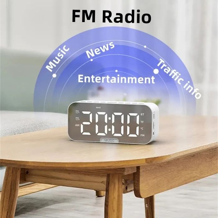 Radio cu ceas digital cu boxa incorporata și bluetooth