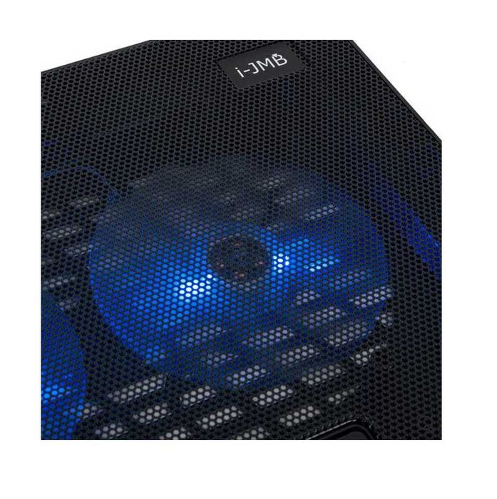 Охлаждаща поставка Mercado Trade, За лаптоп, Led светлина, Черен