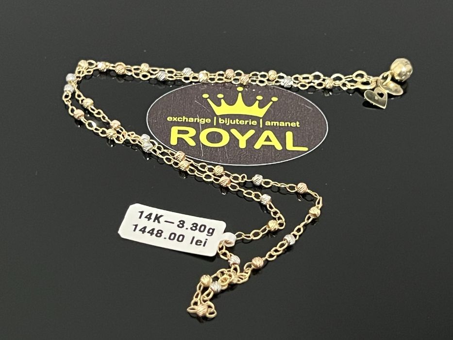 Bijuteria Royal CB : Lantisor dama aur 14k 585  3,30 gr