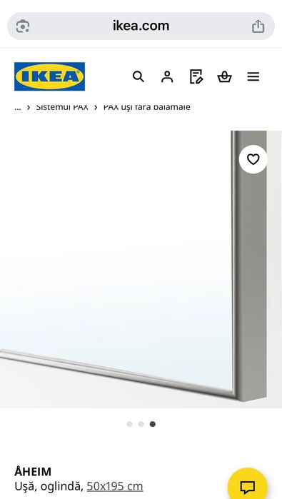 Usă oglindă dulap Ikea