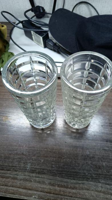 Две стеклянных вазы для цветов СССР