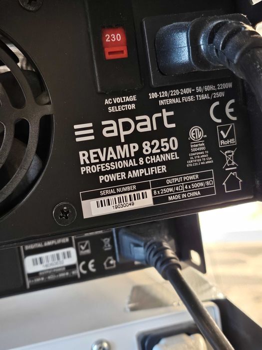 APART REVAMP8250 професионален усилвател 8x250W