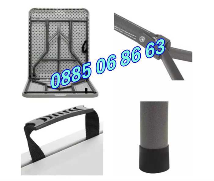 Сгъваема маса за кетъринг, градинска маса 180/74 см, къмпинг маса