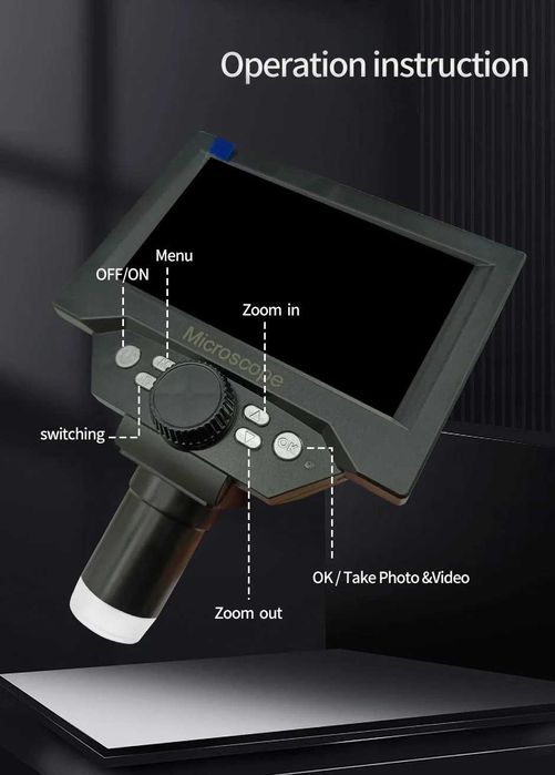 Цифров микроскоп 1000X 5.5 Inch LCD дисплей електронен микроскоп