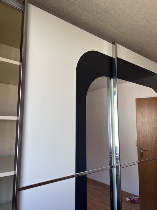 Dressing/Dulap 275/222/70 cm 2 usi culisante alb/ogl/ gri antracit