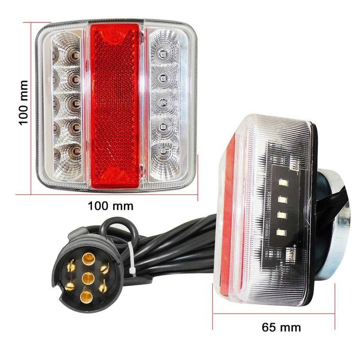 Стопове с магнит кабел 7.5м ЛЕД или с крушка за 12V Ремаркета Каравани