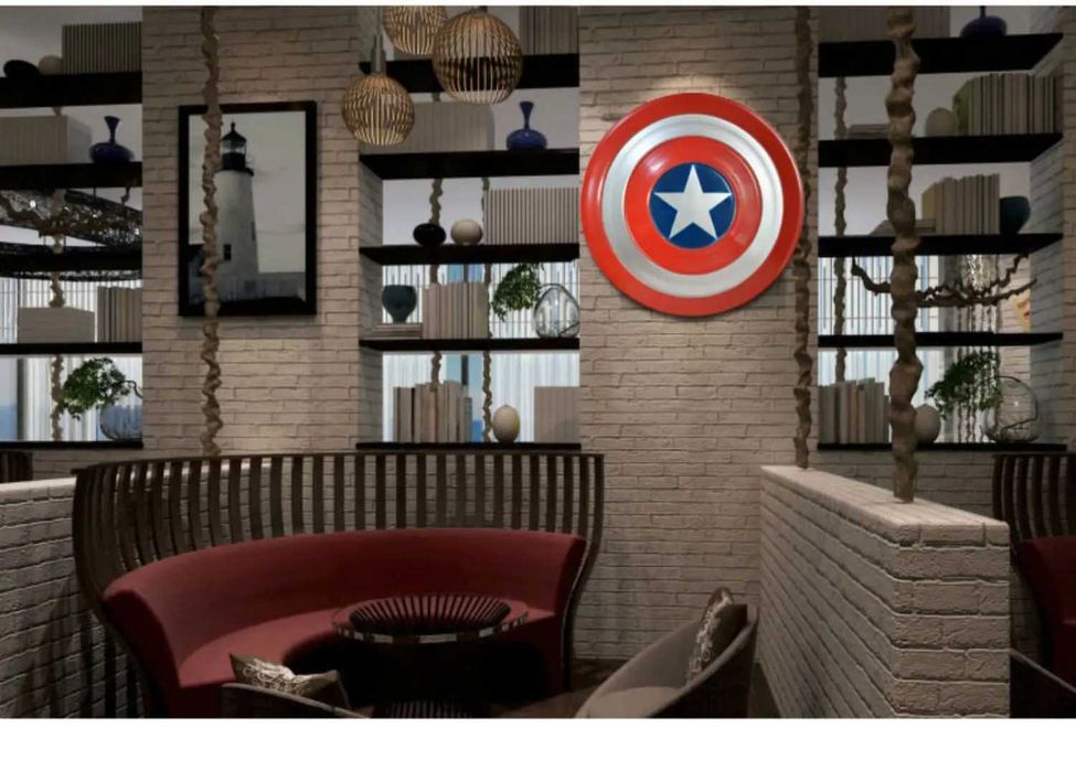 Щит на Капитан Америка Captain America 60см реалистичен модел метален