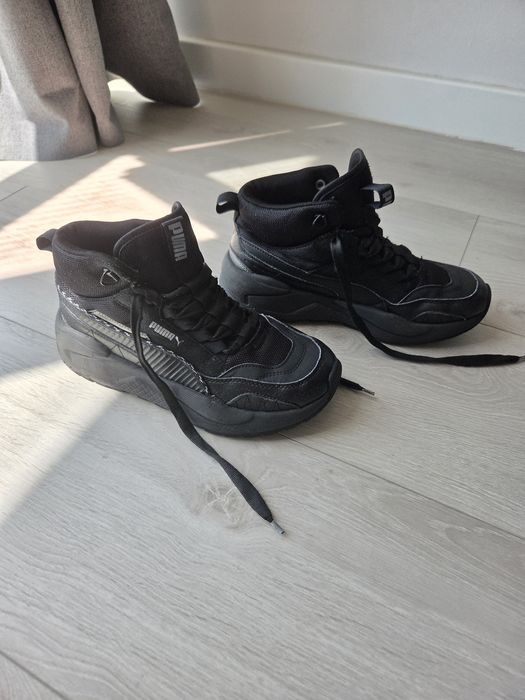 Puma unisex 37.5 (23,5 cm) | Sneakers/Ghete sport negre | Foarte comozi, stare foarte bună