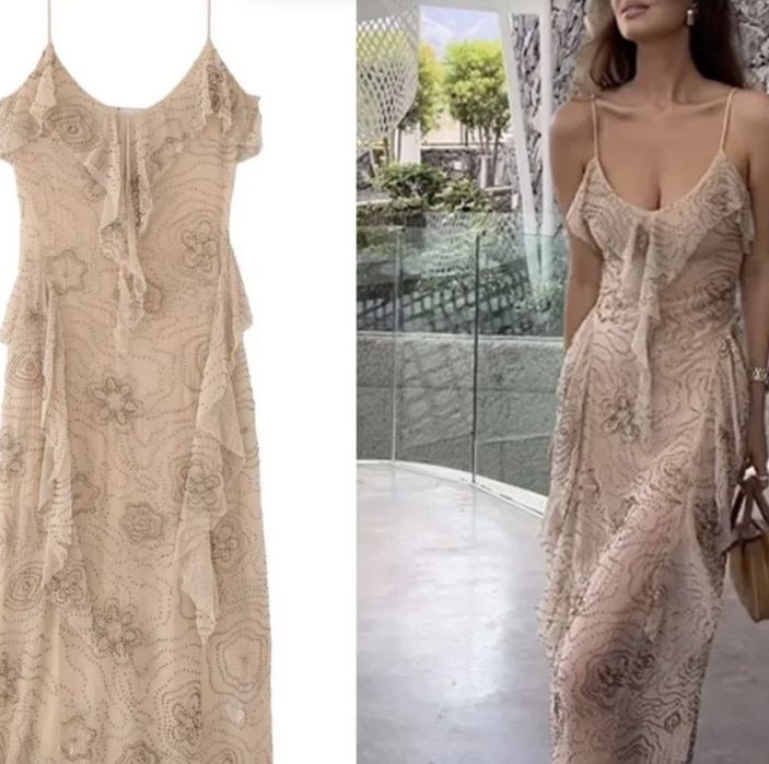 Елегантна нова рокля ZARA с етикет, размер S, 59€