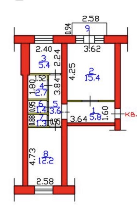 2-х комнатная квартира
