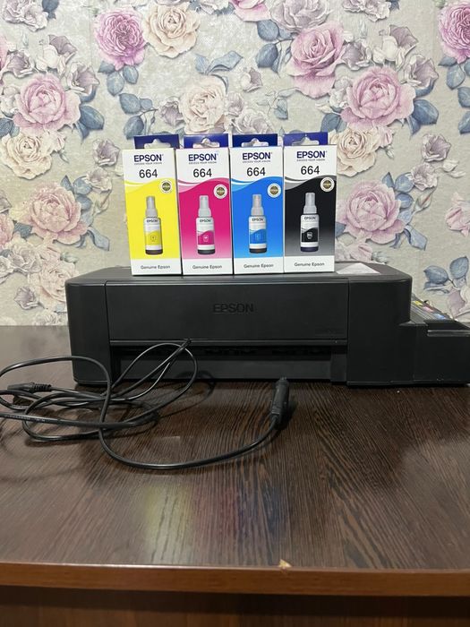 Epson L120 принтер цветной с красками