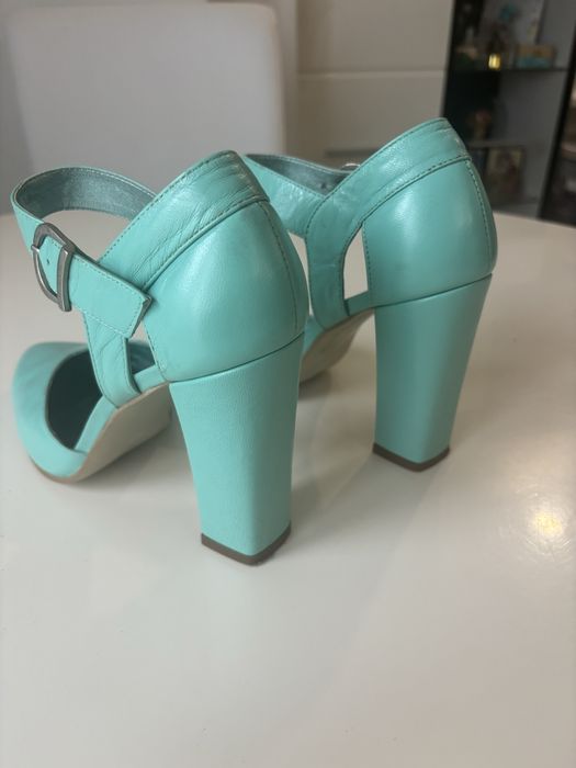 Sandale/pantofi dama piele naturala cu toc