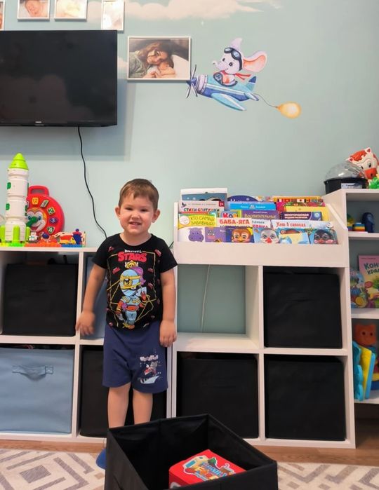 Стеллаж для игрушек и книг детской