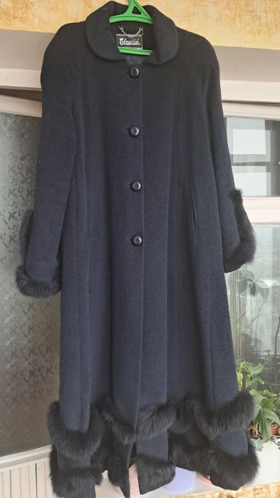 Пальто зимнее длинное б/у