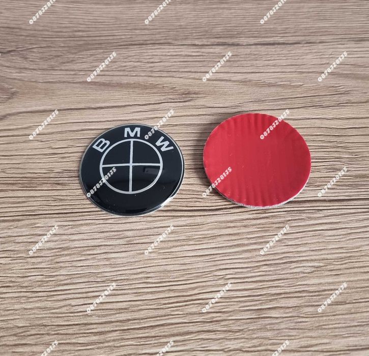 Комплект емблеми BMW 7 части с капачки за джанти чисто черни