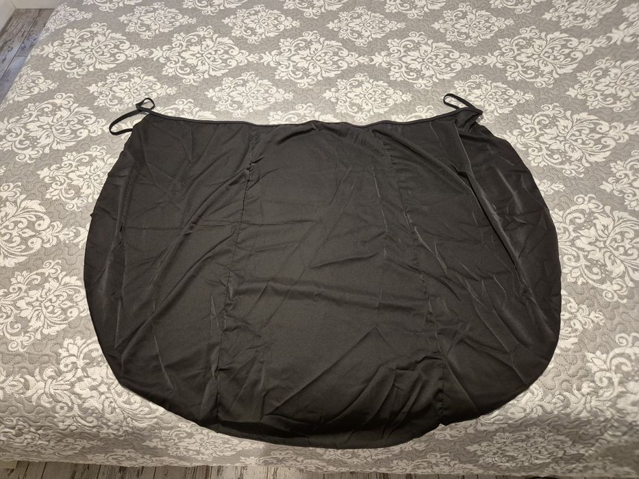 Pareo sarong eșarfă plaja cu șireturi nou negru măsură S-M