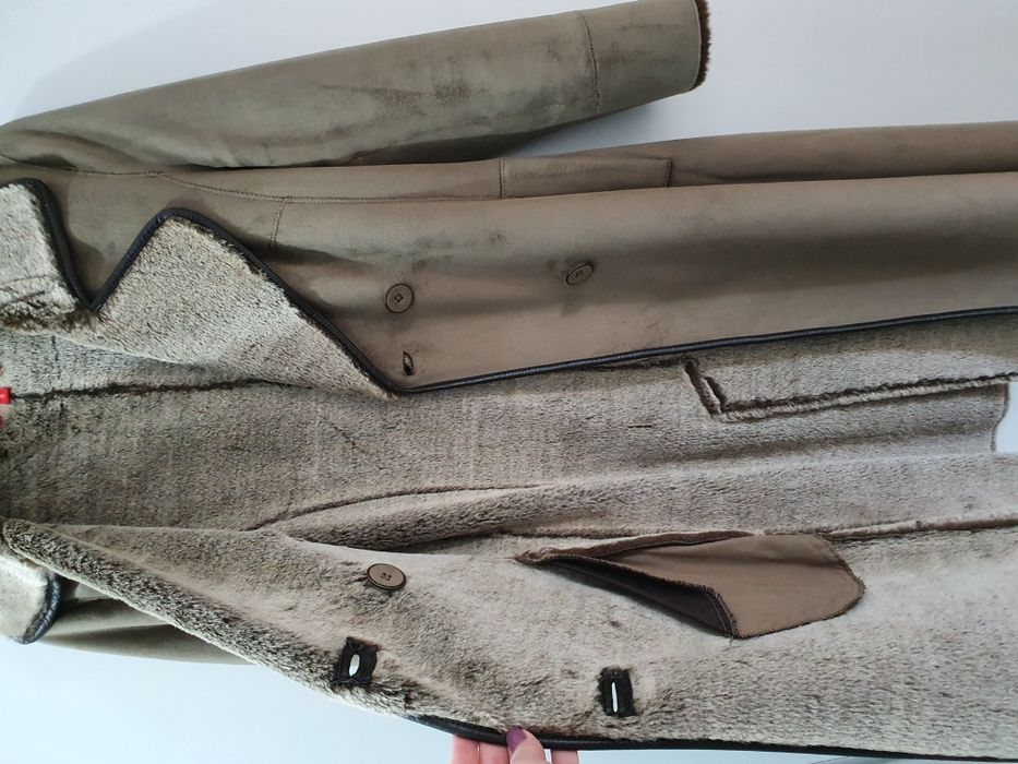 Palton blana artificială damă