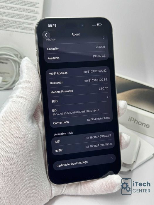 iPhone 15 Pro MAX, 256GB, Natural Titanium, КАТО НОВ, 1г. ГАРАНЦИЯ!