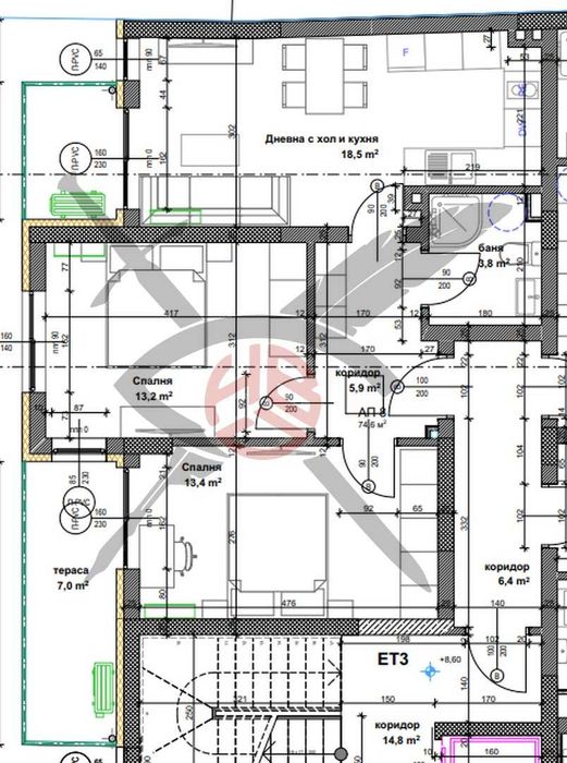 ЕКСКЛУЗИВНО! Тристаен апартамент в кв. Банишора № сграда 1388 ап. 39742