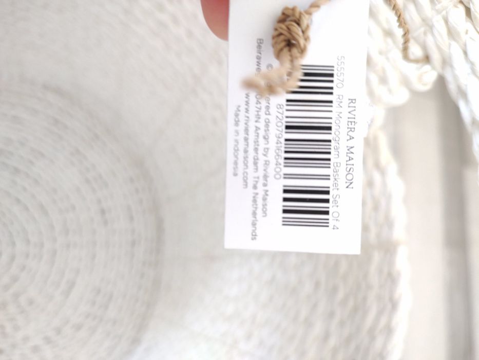 Riviera Mason Monogram 2  дизайнерски кошници от рафия