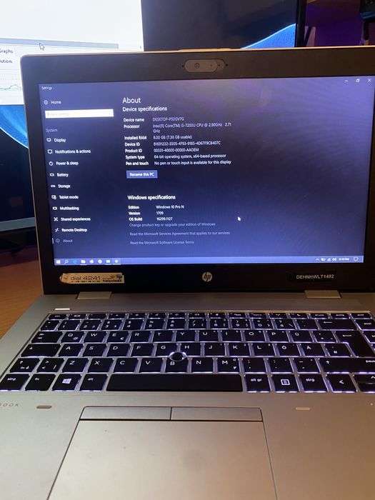 Laptop hp i5 ssd 256