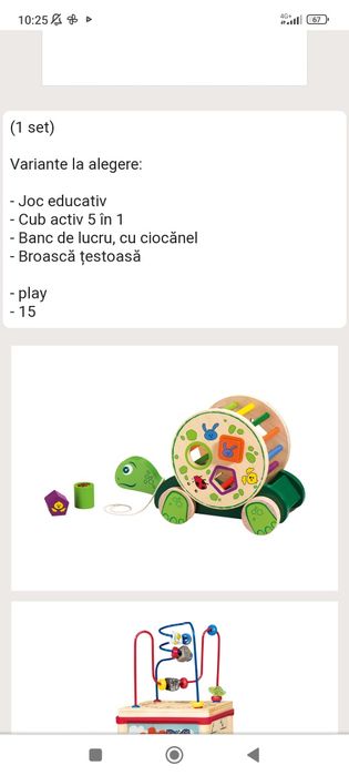 Țestoasă cu roti și piese Lidl