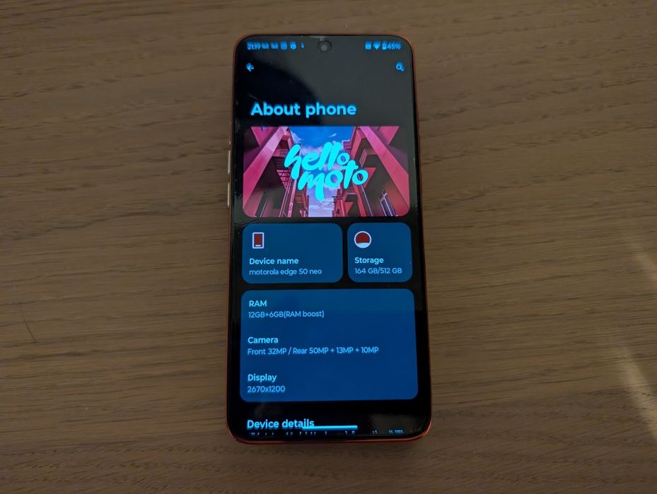 Motorola Edge 50 NEO 12gb RAM - 512gb stocare