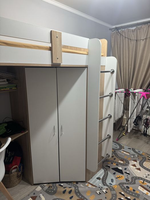 Кровать детская чердак с матрасом