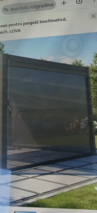 Paravan pentru pergola bioclimatica