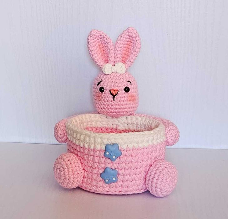 Cosulet Iepuras Handmade crosetat Amigurumi