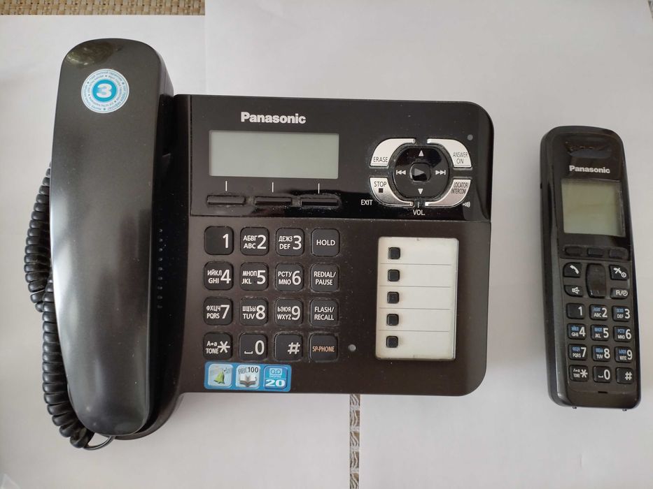 Продам радиотелефон с проводным телефоном Panasonic KX-TG 6461 CAT