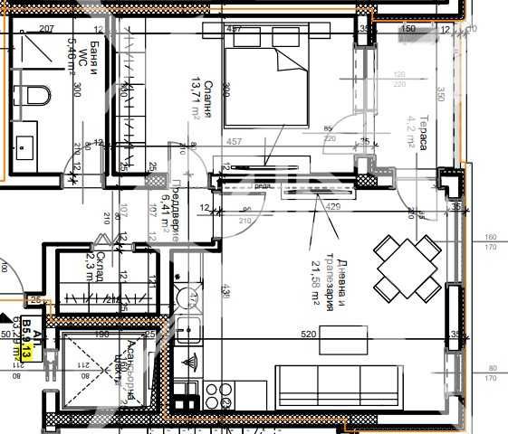 Двустаен апартамент в кв. Остромила! С АКТ 14! 993-29191