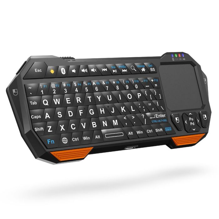 Tastatură Bluetooth Mini Fosmon Portabilă Fără Fir cu Touchpad - Negru