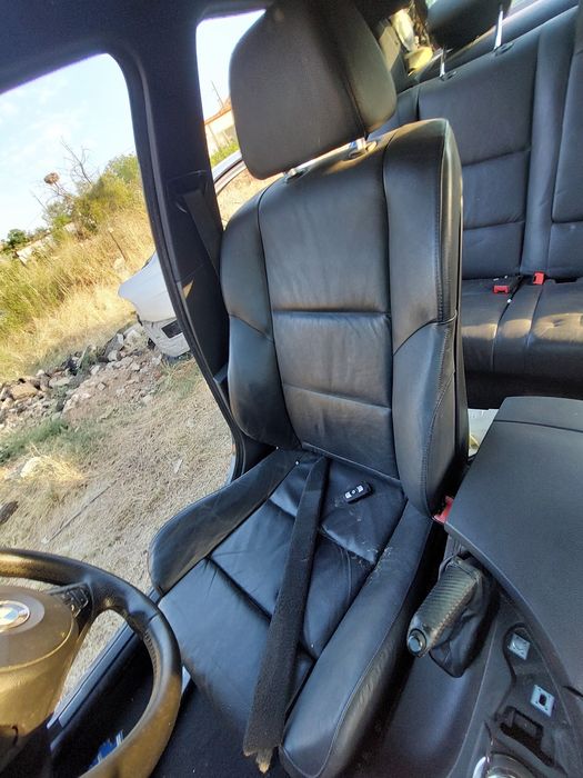 бмв е60 2.5i e60 bmw  салон черно кожено рекаро