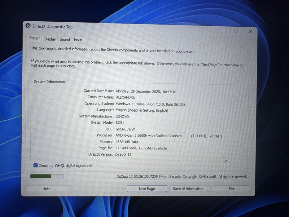Laptop Legion 5 / RTX 3060