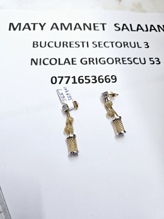 Vand cercei din aur 14 k 6.59 g cod 699