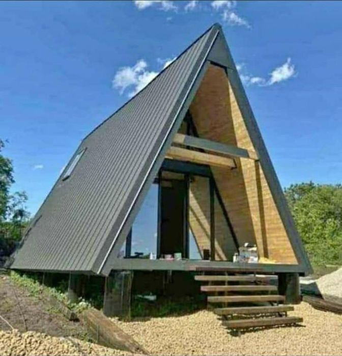 Construim cabane tip Aframe (acceptam variante auto)