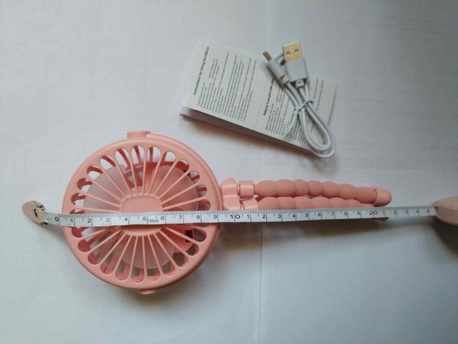 Преносим гъвкав вентилатор за бебешка количка с  360° въртене – 3 цвят