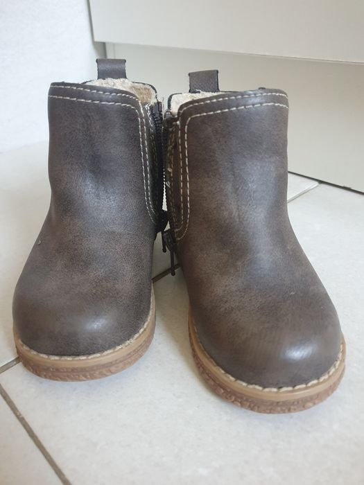 Ghete ghetute botine copii piele maro marimea 21