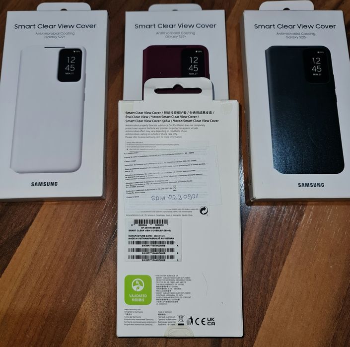 Husa flip activa original Samsung Smart Clear View Cover S22+ S22 Plus