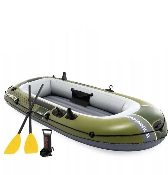 Надуваема лодка Seahawk 2 Intex, за 2 лица, размер 236×114 см, PVC, зе