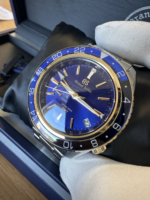 ceas Grand Seiko Spring Drive GMT aur/otel