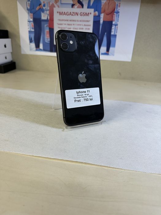 Iphone 11 / 64 gb / 100% baterie / folie sticla cadou