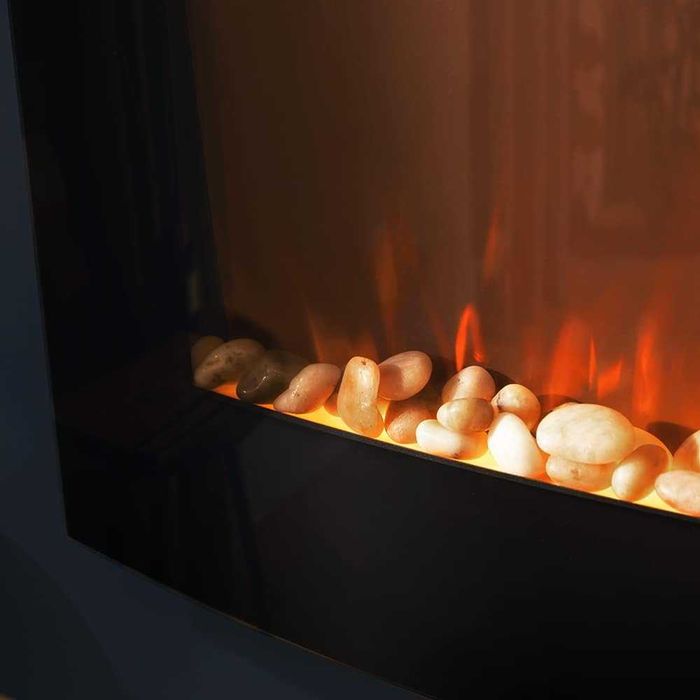 Електрическа камина Cecotec Ready Warm 3550 Curved Flames Connected. 2000W, размер 35", WiFi, дист. управление, извит панел, таймер, 30м²