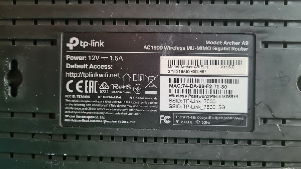 Router TP-Link Archer A9 (AC1900)