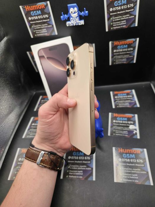 iPhone 16 Pro Max / Desert / 256GB / Baterie 100% / Garanție / Rate