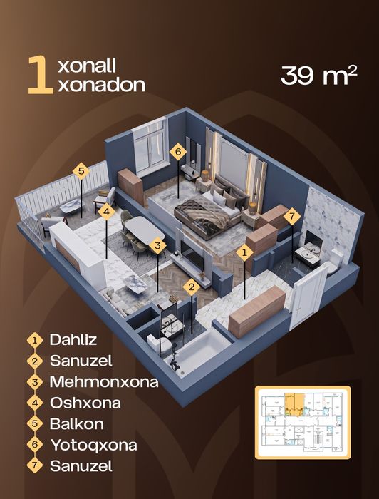 Yangi Qoyliq-2 loyihasidan katlavan narhda honadonlar