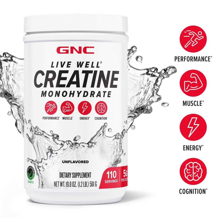 Креатин Моногидрат 561гр 110 порций GNC Live Well Creatine Monohydrate